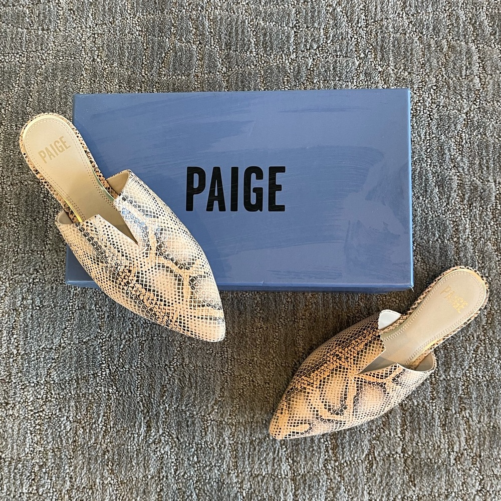 Paige snakeskin slides size 7.5